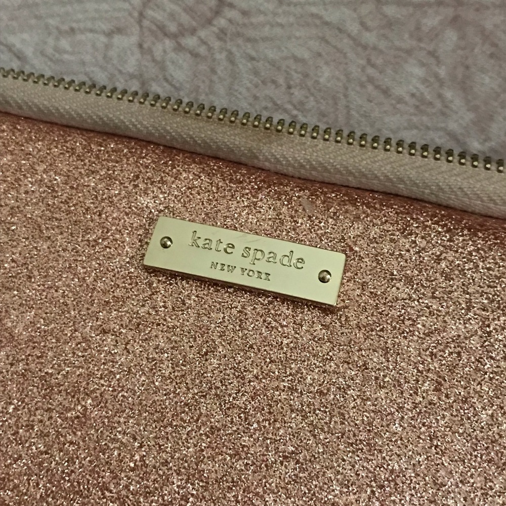 kate spade Rose Gold Glitter Laptop Sleeve - Picture 3 of 7